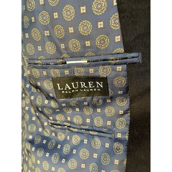 Lauren Ralph Lauren Black Label Corduroy Men's 44S Sports Coat Brown Elbow Patch - Picture 5 of 7
